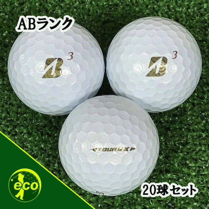 ロストボール ブリヂストン BRIDGESTONE TOUR B X 年代混合 ホワイト 20球 【ABランク】 ゴルフボール 【中古】