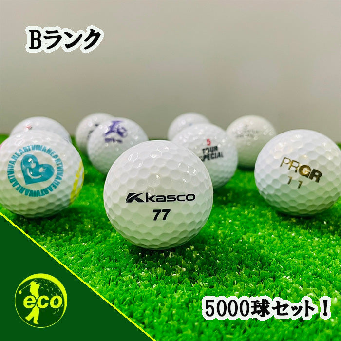 ロストボール ブランド混合 ホワイト 5000球 Bランク 中古 ゴルフボール エコボール