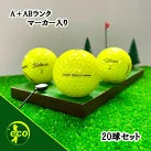 ロストボール タイトリスト Titleist PRO V1 混合 イエロー 20球 【A+ABランクマーカー入り】 ゴルフボール 【中古】