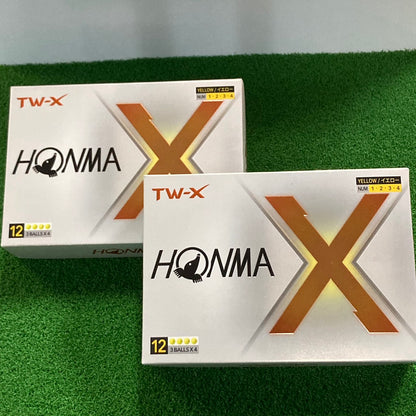 新品 ホンマ TW-X 2024年モデル イエロー 2ダース ゴルフボール HONMA 黄色 24個