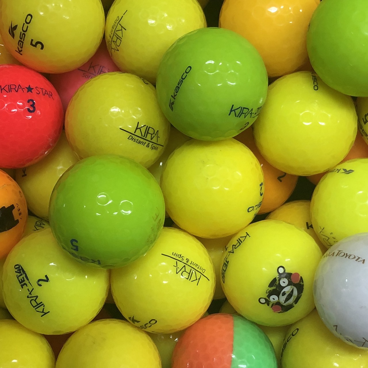 ロストボール キャスコ KIRA シリーズ混合 50球 Bランク 中古 ゴルフボール エコボール キラスターを除く
