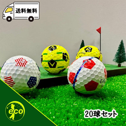 ロストボール キャロウェイ Callaway TRUVIS シリーズ 混合 20球 【A+ABランクマーカー入り】 ゴルフボール 【中古】