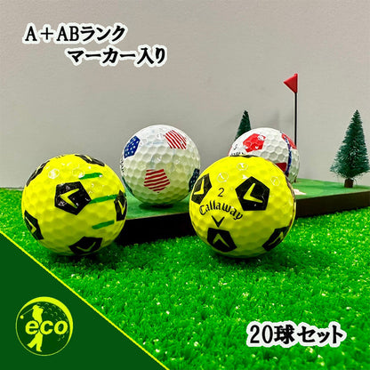 ロストボール キャロウェイ Callaway TRUVIS シリーズ 混合 20球 【A+ABランクマーカー入り】 ゴルフボール 【中古】