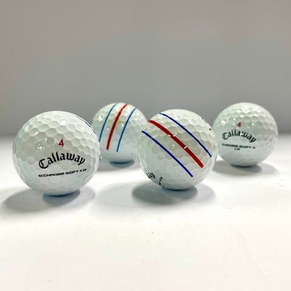 ロストボール キャロウェイ Callaway クロムソフト CHROME SOFT X 混合 トリプルトラック 年代混合 ホワイト 12球 【Aランク】 ゴルフボール 【中古】