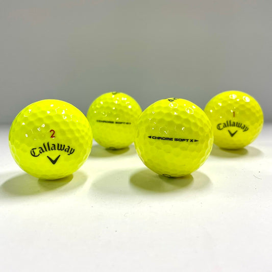 ロストボール キャロウェイ Callaway クロムソフト CHROME SOFT X 年代混合 イエロー 20球 【Aランク】 ゴルフボール 【中古】