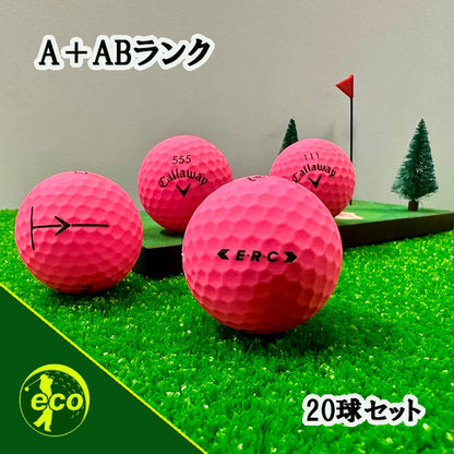 ロストボール キャロウェイ Callaway マットピンク 混合 20球 【A+ABランク】 ゴルフボール 【中古】