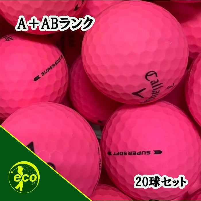 ロストボール キャロウェイ Callaway マットピンク 混合 20球 【A+ABランク】 ゴルフボール 【中古】