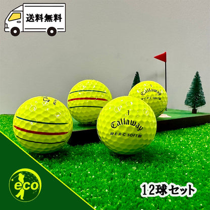 ロストボール キャロウェイ callaway ERC SOFT 2025年 イエロー 12球【Aランク】
