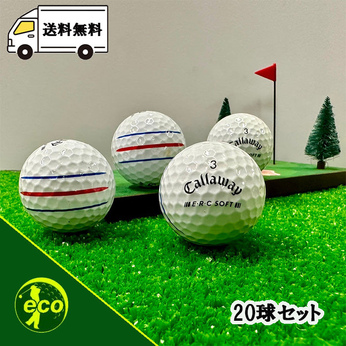 ロストボール キャロウェイ callaway ERC SOFT 2025年 ホワイト 20球【ABランク】