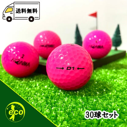 ロストボール 本間ゴルフ HONMA D1 ピンク 30球 【A+ABランク】 ゴルフボール 【中古】