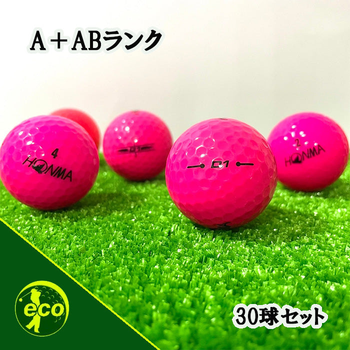 ロストボール 本間ゴルフ HONMA D1 ピンク 30球 【A+ABランク】 ゴルフボール 【中古】