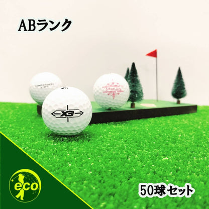 ロストボール スリクソン 各種混合 ホワイト 50球 ABランク 中古 ゴルフボール エコボール