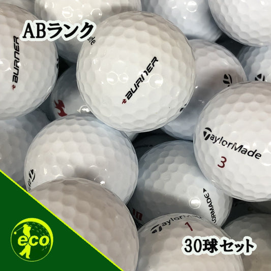 ロストボール テーラーメイド TaylorMade 各種混合 ホワイト 30球 【ABランク】 ゴルフボール 【中古】