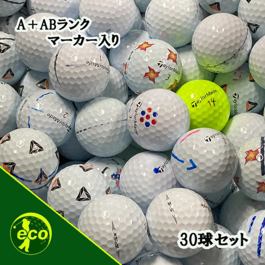 ロストボール テーラーメイド TaylorMade TP5 TP5x 混合 30球 【A+ABランクマーカー入り】 ゴルフボール 【中古】