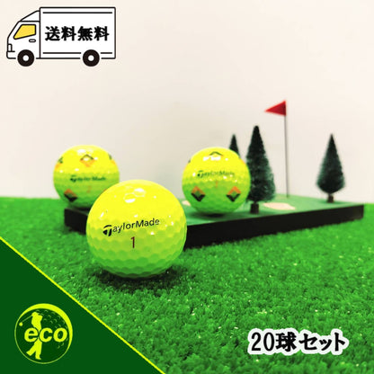 ロストボール テーラーメイド TaylorMade TP5x 2024年 イエロー 20球 【ABランク】 ゴルフボール 【中古】
