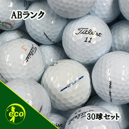 ロストボール タイトリスト Titleist 各種混合 ホワイト 30球 【ABランク】 ゴルフボール 【中古】