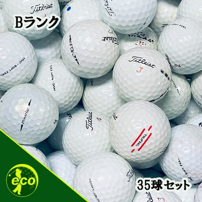 ロストボール タイトリスト Titleist 各種混合 ホワイト系 35球 【Bランク】