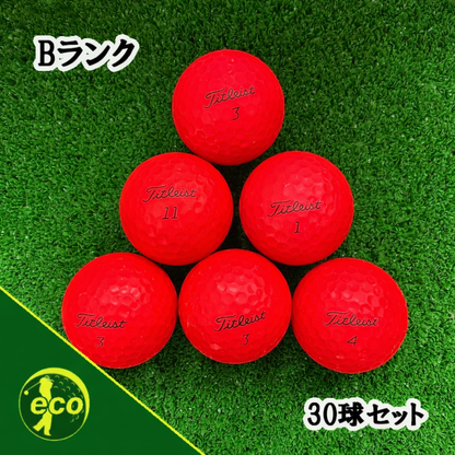 ロストボール タイトリスト Titleist 各種混合 マットレッド 30球 【Bランク】 ゴルフボール 【中古】