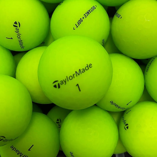 ロストボール テーラーメイド TaylorMade DISTANCE + SOFT マットグリーン 20球 【A+ABランク】 ゴルフボール 【中古】